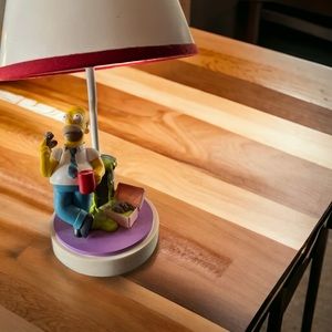 Homer The Simpson Nuclear Waste Coffee Doughnut Accent Table Lamp 2002 SIMP03